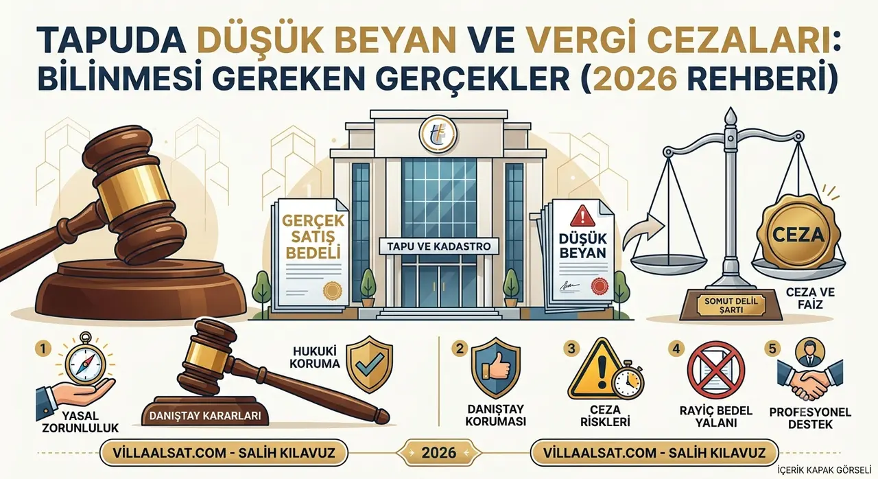 Tapuda Düşük Beyan ve Vergi Cezaları Rehberi (2026) | Salih Kılavuz